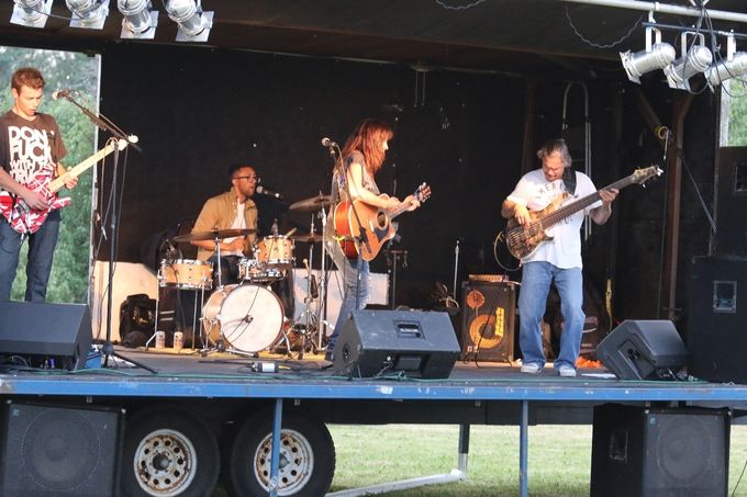 Stage provided by Bluffton City General store.
Sound Travels takes care of the sound system,
Live entertainment Friday and Saturday evening.